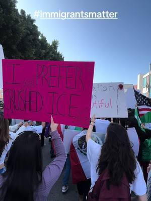 It was so inspiring to see all our LATINO COMMUNITY pull up to protest & be the voice for others. TRULY AN AMAZING EXPERIENCE SO THANKFUL FOR MY TEAM & MY SISTERS & EVERYONE THAT CAME TO SUPPORT ❤️ #immigrantsmatter #laprotest 