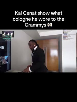 Go get the cologne now in the TikTok Shop🛍️ #kaicenat #kaicenatclips #grammys #twitchstreamer #twitch #fyp #explorepage #cologne #colognetiktok #kai #kaicenatfunnymoments #kaicenatgrammys 