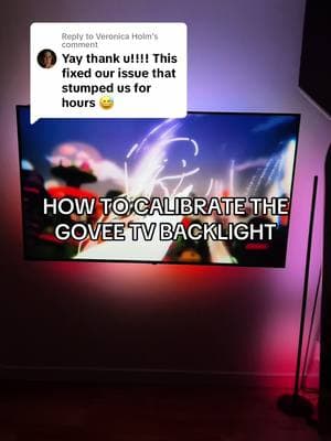 Replying to @Veronica Holm Updated guide on calibrating your Govee TV backlight 3. #govee #hometheater #ledlights #rgblights 