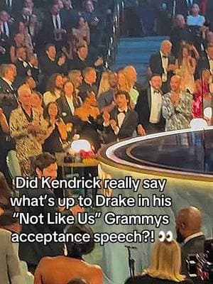 Not the whole crowd screaming “A Minor” 😩😩😩! Kendrick Lamar winning a Grammy for “Not Like Us”! #kendricklamar #mileycyrus #notlikeus #grammys #losangeles #crypto #fyp #trending #kdot #kendrick #drake #drakebeef #hater 