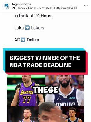 Who’s your biggest winner of the NBA trade deadline so far? #nbatradedeadine #nbatradedeadline2025 #nbatiktoks #basketballtiktoks #nbatrades #sportstiktoks #smsportss #fyp #foryou #viral #thenba #thewinner #whoisthewinner 