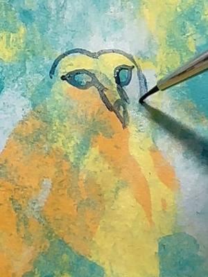 #february3 #paintgazing #divination #artcalendar #asmr #owl #dandelion #art