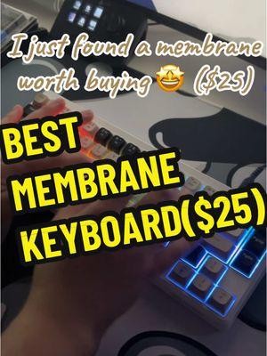 Yes membrane is frowned upon but this one feels super good like mechanical and pre lubed which is RARE #freewolf #techsuggestions #tiktokshopfinds #trimodekeyboard #freewolfm68 #m68 #budgettech #keyboard #asmr #wirelesskeyboard #affordablekeyboard #membranekeyboard #techtok #TikTokShop #trimodeconnectivity #affordabletech  #unboxing #CapCut 