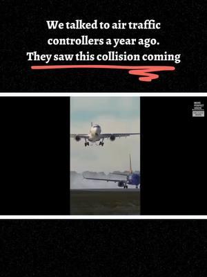 We talked to air traffic controllers a year ago about being overworked. They told us  "I guarantee there will be a collision in the next three years" #workersrights #labormovement #corporategreed #airtrafficcontrol #airplane 