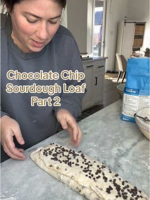 Chocolate chip sourdough loaf part two #sourdough #sourdoughbread #sourdoughtok #sourdoughforbeginners #sourdoughbaking #sourdoughrecipe #chocolatechipsourdough #yummy #dessert 