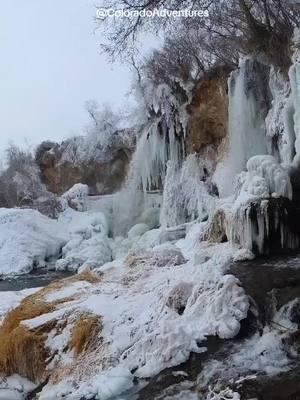 Rifle Falls, Colorado #frozenwaterfall #waterfall #riflefalls #Colorado #foryoupageシ #fyp #ORIGINAL #riflecolorado #colorado 