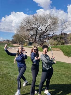 A day in the life of 3 girls who are so ready for the #WasteManagment PHX Open this week!! Had to get our time on the green to get our mind right⛳️🏌🏼‍♀️🏌🏽‍♀️🏌🏻‍♀️ #arizona #thepeoplesopen #PNG #golf 