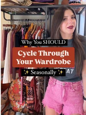 Feel like you need to breathe new life in your wardrobe?  Try a ✨seasonal wardrobe cycle✨ BENEFITS: - boosts creativity within your wardrobe - saves you money on buying new clothes - helps you audit what you need (and what you don’t!) - saves you time finding seasonal colors  - re-discover items you forgot you even had! #styleadvice #stylecoach #wardrobestyling #seasonalstyling #outfitadvice #fashionguide 