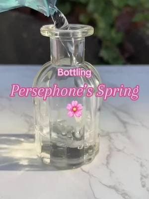 Making my Persephone’s Spring decorative potion bottle! #potion #potions #potionbottle #magic #fantasy #art #bookshelfdecor #mythology #greekmythology #greekgods #greekgoddess #fyp #foryoupage #goddess #fantasyart #aphrodite #athena #artemis #poseidon #altar #altardecor #epic #epicthemusical#onthisday 