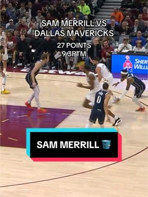 We call him.. Sammy Buckets. 🪣 #Cavs #SamMerrill #NBA #basketball 