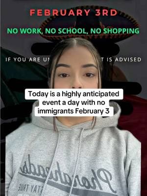 Today is a highly anticipated event a day with no immigrants February 3 #adaywithoutimmigrants #feburary3rd #latinosunidos #polemicas #kingfresh #paratiii 