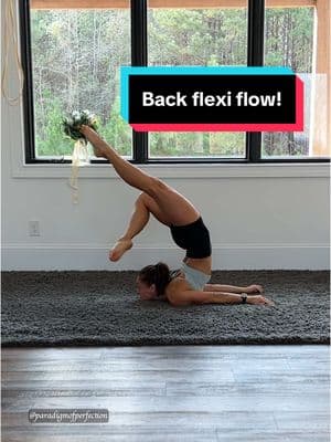 Fun little back flexibility flow!
 
 Back bend series (4 programs from beginner to advanced) coming soon to the Paradigm of Perfection + Train app!
 
 Fit: @PTULA | code*: LAURA 
 Supps: @Legion Supplements | code* LAURA
 *I do make a small commission when my code/link is used, which helps me make more content for you! ❤️
 
 © 2024 Paradigm of Perfection, LLC
 
 #workouttok #workout #mobilitytok #mobility #backbend #backflexibility #backbends #fyp 
