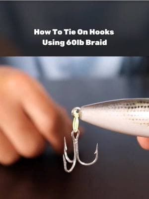 SAVE FOR LATER ➡️ Tie hooks onto hard lures using 60lb braid instead of split rigs. Have you tried this?  #fishingtips #saltwaterfishing #inshorefishing #fishinggear #fishingtackle #fishinglures #artificiallures #fishinghacks 