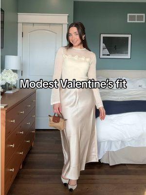 Modest Valentine’s Day look 🤍✨ #modesty #modestfashion #ValentinesDay #valentinesdayoutfits #modestoutfit 