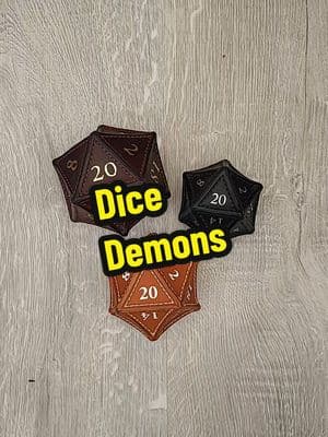 Gotta appease the dice demons. #leatherdice #dnddice #ttrpgdice #dicemaker #handmadedice #d20 #customdice #SmallBusiness #leatherd20  #dnd #ttrpg 