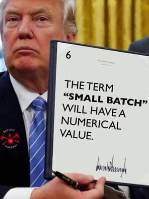 Executive Whiskey Order 6 - the term “Small Batch” will have a numerical value. #smallbatch #executiveorder #trump #maga #badaxebourbon #bourbon #mrsbadaxe #whiskey #whiskeytube #babybadaxe #fyp #firefightertiktok #bttfc #bourbontiktokfamily #mustache @Liquor World @The Dirty RC Bar @beachsandbourbon @THE OFF DUTY BRAND LLC @Corbin Cash Distillery @O's Bourbon and Whiskey page 