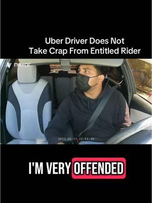 Uber Driver Does Not Take Crap From Entitled Rider #uber #fyp #uberride #lyft #uberdriver #taxi #taxidriver #dashcam #karen 