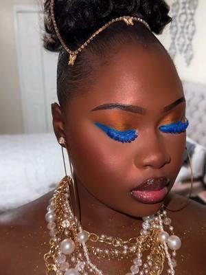 Stepping out of my comfort zone with a Bold Blue makeup look💙🎨 Sometimes, a little color is all you need to brighten the day ALL PRODUCTS USED:👇🏾 FROM @OLIVA COSMETICS  -Moisturizing Concealer #5 & #6  -Brown pen ‘EBONY’ -Soft Liquid foundation ’COFFEE’ -HD 12 colored Contour Palette  -Bold ‘N Vibrant Eyeshadow Palette  -Bold ‘N Nude Eyeshadow Palette  -3 in 1 Cream Palette ‘RED BLUSH’ -Bold enough Eyeliner  -2piece Beauty Blenders -Glossier than thou lipgloss # 12 & # 4 -Lipliner  -Mascara 🤎CHECK OUT THE LINK IN MY BIO TO SHOP🛍️🛒🤎 I DON’T OWN COPYRIGHTS TO THE MUSIC #veroniquejeroe #makeup #fyp #blackownedbusiness #blackownedmakeupbrand #olivacosmetics #creampalette #contourpalette #blackgirlmakeup #blackgirlmakeuptutorial  #uk #ukinfluencer #ukmakeup #nigeria #nigeriatiktok #BlondeGoals #effortlessglam #FallBeauty #SeasonOfChange #boldandbeautiful  