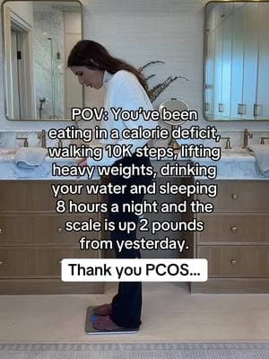 Nothing is more frustrating than doing all the right things and not seeing the scale move. But keep in mind that does not mean you’re not making progress. The scale can fluctuate from day-to-day so focus on the long-term wins instead of short-term numbers. Always here to help you through your PCOS weight loss journey! #pcos #pcosweightloss #pcosproblems #pcosawareness 