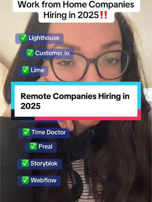 Check out these amazing work-from-home and remote companies that are hiring in 2025! #remotejobs #workfromhome #jobalert #workremotely #workfromhome2025 #jobs #growthtiktok 