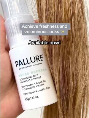 NEW! Meet our Press Refresh Volumizing Dry Shampoo Powder—a lightweight formula infused with Rice Powder, Argan Oil, and Coconut Oil. 🌾🥥✨ This non-aerosol dry shampoo is designed to absorb excess oil while nourishing and hydrating, it leaves your hair soft, smooth, and full of healthy shine. Get ready to enjoy a clean, residue-free finish and fresh-looking locks with added volume! 🙌🏻 THE DEETS ⬇️ 🌾 Rice Powder absorbs excess oil, adds volume & refreshes the scalp 🥥 Coconut Oil deeply nourishes & hydrates the hair ✨ Hydrates the hair, reduces frizz, enhances shine & softness 🚫 No residue on strands ❌ Non-aerosol & Talc-free 💞 100% vegan & cruelty-free Available now! #pallure #pressrefresh #dryshampoo #volumizingshampoo #newhaircare #dryshampoopowder #haircareproducts #stylingproducts #hairproductsyouneed