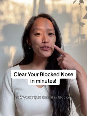 Clear your blocked nose naturally!  #breathwork #nostrilbreathing #breathingexercises 