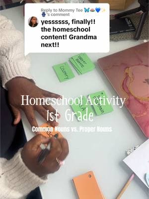 Replying to @Mommy Tee 🦋🪷💙✨️🪬 Homeschool Learning | 1st Grade  | #yourstrulythehensleys #expectationshavebeen #homeschool #learning #nouns #fun #toddlersoftiktok #blacksahm #nomimom 