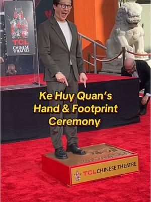 Ke Huy Quan has been immortalized at the TCL Chinese Theatres with a handprint and footprint ceremony today. This Hollywood tradition dates back to the 1920s and has been a dream of Ke Huy Quan’s since he attended George Lucas and Steven Spielberg’s ceremony in the 80s. 💖 Congrats Ke Huy Quan! #kehuyquan #lokiseries #thegoonies #chinesetheatre #everythingeverywhereallatonce #lovehurts 