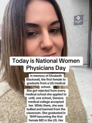 Proud to be a woman physician. Thank you Dr Blackwell! #nationalwomenphysicianday #womeninmedicine #womeninsurgery #colorectsurgeon #femalesurgeon #femalephysician 