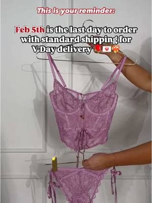 🚨Send this to your man!! V-Day is NEXT WEEK! #shippingcutoff #vday #modelfreelingerie 