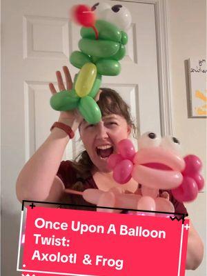 Find my face book at Once Upon A Balloon Twist to follow this journey of mine #balloonanimal #balloontwisting #twistingballoons #axolotl #frog #balloontwister #balloonartist 