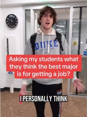 And what do you think is the best major for getting a job when you graduate? 🤨 #college #dukestudents #professor #jobadvice #teacherhumor 