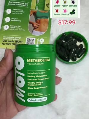 Moto metabolism cápsula  #metabolism #metabolismo #motometaboli #capsule #capsula #opositiv #TikTokShop #deals #ofertas 