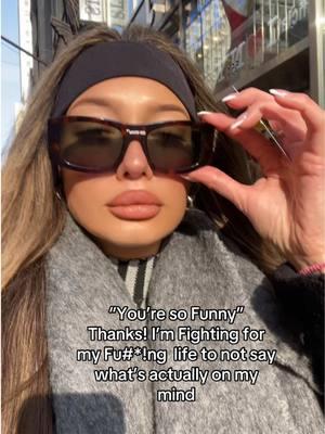 “You’re so funny” Thanks! I’m fighting for my Fu#%ing life to not say what’s actually on my mind. #youresofunnychallenge #5secondsofsummer #shelookssoperfectchallenge #shelookssoperfect #comedy #nyc #newyork #humor #relatable #trendingsound #fyp #foryoupage #funny #fashion #nycwinter #2000s #newyorkshit 