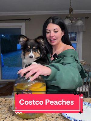 Ok double the peaches and give them to the next person #peaches #costco #costcopeaches #peach #costcofinds #costcotiktok #jarofpeaches 