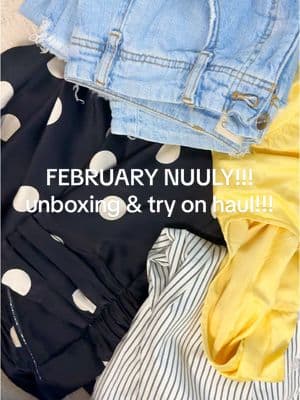 Unbox my February Nuuly with me!! @nuuly  #nuuly #february #rent #tryonhaul #haul #tryon #fyp #viral #shopnuuly #2025 #inspo #fitcheck #OOTD #fashion 