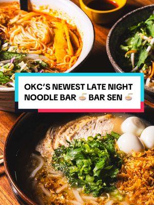 **NEW** LATE NIGHT LAOTIAN NOODLE BAR IN OKLAHOMA | 🍜 Bar Sen 📍1630 N Blackwelder Ave #1 Oklahoma City, OK 73106 #SeeOKC ⬇️ 𝘄𝗵𝗮𝘁 𝘄𝗲 𝗼𝗿𝗱𝗲𝗿𝗲𝗱:   🍹𝙙𝙧𝙞𝙣𝙠𝙨: Ember Island Bramble Pina Verde Cosmopolitan   🍴𝙨𝙢𝙖𝙡𝙡 𝙗𝙞𝙩𝙚𝙨: 2-piece coconut milk fried chicken leg & thigh Lemongrass marinated beef jerky    🍜𝙗𝙤𝙬𝙡𝙨: OG Lao Khao Soi (Spicy Pork Noodles) Khao Piek Sen (Lao Chicken Noodle Soup)   🍓𝙙𝙚𝙨𝙨𝙚𝙧𝙩: Pandan Cinnamon Roll with macerated berries and a pecan-coconut crumble   📸thumbnail image taken by: Joseph McClure  #OklahomaCity #OKC #TravelOK #MyOklahoma #MyOKC #405 #My405 #Oklahoma #Okie #OklahomaLife #ThingsToDoInOKC #OKCFood #OKCFoodie 