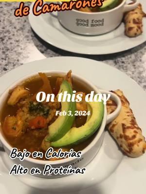 #onthisday Hace ya un Año! Asopao de camarones con arroz coliflor #perderpesosaludable #weightloss #deficitcalorico #perderpeso #caloriedeficit #altoenproteinas #bajoencalorias 