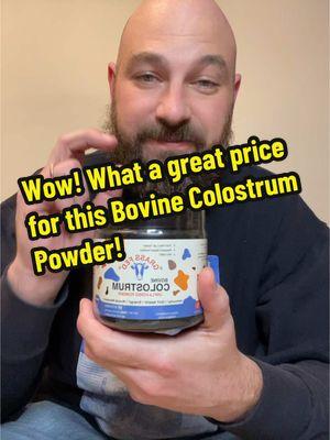 Wow! What a great price for this Bovine Colostrum Powder! #madeintheusa #colostrumbenefits #colostrumpowder #bovinecolostrum #healthyliving #wellness #supplements #morningroutine 