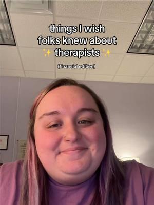 while these statements are generalizations, some and/or a lot of them remain true for a lot of therapists (not all!)— i love my job, AND i wish folks knew more about the behind-the-scenes and finances/benefits of being a therapist (in my opinion & experience)  ——— disclaimer: this account is for educational & entertainment purposes only. engaging with this account is not therapy, and nothing stated here should be taken as professional advice or as a replacement for therapy. content here may or may not apply to you. please read the pinned disclaimer prior to engaging with this content.  interested in working together? feel free to reach out via the link in my bio to view my offerings & connect!  www.lizrheatherapy.com || info@lizrheatherapy.com  #fyp #therapy #atlantatherapist #atlantatherapy #religioustrauma #religioustraumatherapy #genderaffirmingcare #genderaffirmingtherapy #atlanta #georgiatherapists #floridatherapist #floridatherapy #georgiatherapy #lgbtqtherapy #mentalhealthmatters #lgbtqtherapist🏳️‍🌈 #trending #foryourpage #chilltherapist 