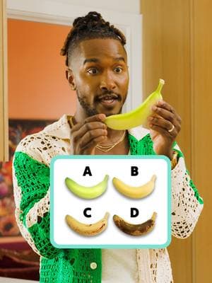 Which is the perfect banana: A, B, C, or D?? Don't let me and @cynthiaerivo down y'all! #CynthiaErivo #Wicked #elphaba #banana