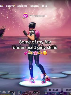 some of my fav under-used girly fn skins. do you want any of these? #fn #girlyfortnite #fortniteskins #fortnite #fortnitegirls #girly #kawaii #cute #cuteskin #pink #fyp 