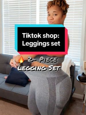 Love this set!! Get this for workouts or just to wear! #tiktokshoploveatfirstfind #gymclothes #2piecesets #leggingset #cutegymclothes 