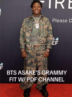 A look at the BTS of @pdf.channel and ASAKE’s velvet camo Grammy outfit  #grammys #asake #asakemusic #pdfchannel 