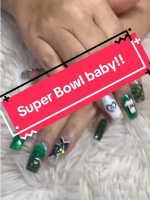 #PhiladelphiaEagles #SuperBowl59 #EaglesNails #PhiladelphiaEaglesNails #SuperBowlNails #greennails #footballnails #football #fyp #fypシ #fyppppppppppppppppppppppp 