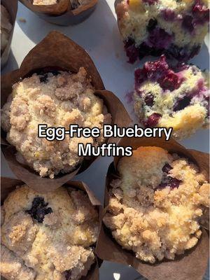 Favorite Blueberry Muffins without Eggs. Egg prices are crazy. That is, if you can even find them in the stores. I decided to test one of my go-to recipes using an egg replacer (Bob’s Red Mill) which is widely available, shelf stable, and easy to use. I found no difference in the muffins at all. They were moist and delicious. Try it yourself. If you’d like these to be vegan, use almond milk for the milk, and oil instead of butter. Makes 11-12 muffins, depending on the size of your liners. Muffins 1½ c (180g) all-purpose flour ¾ c (175g) granulated sugar ½ t kosher salt 2 t baking powder ⅓ c (75g) unsalted butter, melted 1 T Bob’s Red Mill Egg Replacer mixed with 2 T cold water 1 t vanilla bean paste or extract ⅓ c milk 1 c fresh (or frozen) blueberries Crumb Topping ½ c (100g) granulated sugar ½ c (60g) all-purpose flour ¼ c (56g) unsalted butter, melted 1 t ground cinnamon Preheat oven to 375 degrees. Line a muffin tin with liners or butter the cups. Make the crumb topping by combining all the ingredients listed and stirring with a fork to combine. Then use your hands to squeeze the mixture into crumbs. Set aside. Mix the egg replacer and set aside to let thicken. Combine the flour, sugar, salt, and baking powder in a medium bowl. Add egg replacer, vanilla, and milk to melted butter and whisk to combine. Add wet mixture to the dry mixture and stir to combine. Fold in blueberries and divide batter among the 12 muffin cups (batter will be thick). Top with crumbs. Bake 25-30 minutes until a toothpick or cake tester comes out clean. #chouquettekitchen #eggreplacer #noeggs #bake #blueberrymuffins #foodblog 