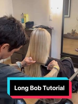 • Long Bob Tutorial• • Cut the first section blunt with a scissor. Then use the razor to cut the rest of the sections to give a softer feel to the perimeter of the • blowdry the hair straight with the Dom Dom Hair Papi brush! New fav brush. Cut into the hair as you go as needed to soften. • then round out the layers creating movement thru out the back. To connect pull the front section and the take a piece from the crown using that as your guide and cut a concave layer making it short to long from back to front this connect everything leaving fullness in the front. I use a thinning shear to cut the layers as it will leave no heaviness. Keep it simple and don't over complicate it! Love ya DomDom  #longbob #bobtutorial #bobhaircut #CapCut 