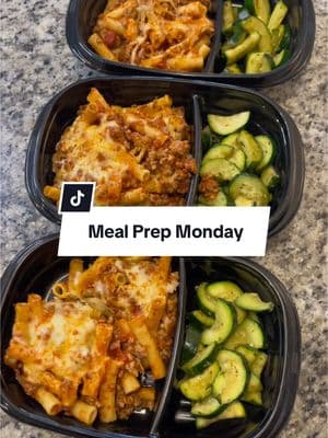 Meal Prep Monday: Baked Ziti Edition Yall know by now that every Sunday , I meal prep to save myself time and energy—because it makes my life so much easier during the busy week. No stressing over what to eat, no last-minute drive-thru stops—just good food, ready to go. This week, I made one of my favorites: baked ziti for dinner. Comfort food, but make it *prepped and ready to go. I kept it classic with pasta, marinara, and a cheese, but balanced it out by adding sautéed zucchini on the side. Because if I don’t prep my veggies ahead of time, I’m definitely *not* reaching for them midweek.   If you want to make it, here’s how:   For the Ziti: - ziti pasta   - lean ground turkey / sausage - marinara sauce     - shredded mozzarella   - grated Parmesan   - garlic powder   - Italian seasoning   - salt & pepper to taste   For the Zucchini: - 2 medium zucchinis, sliced      -@kinders      - salt & pepper to taste   How to Make It: 1. Preheat oven to 350°F.   2. Cook pasta according to package instructions.   3. Brown the ground turkey/sausage, season it to your liking, then stir in marinara. 4. Layer pasta, ricotta mix, meat sauce, and mozzarella in a baking dish. 5. Bake for 15 minutes broil on high for 1 min. oruntil bubbly.   6. Toss zucchini with olive oil & seasoning, then sauté.   7. Portion everything out for easy meals during the week.   This one’s a meal prep staple for me—would you try it? Or do you like to keep your ziti strictly fresh and *not* prepped?   • • • • #mealprep #nutrition #easymealprep #highprotein #weightloss #fatloss #mealprepmadeeasy #healthyeating #fitnessjourney #mealprepinspo #blackgirlfitness #gymshark66 #sundayreset #MealPrepMonday #BakedZiti #MealPrepHacks #GymTok 