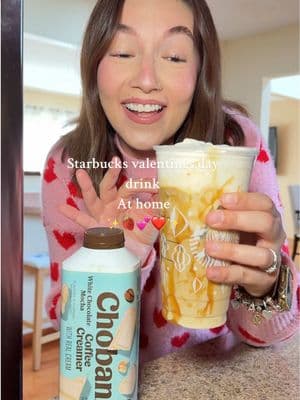 Make an iced coffee with me❤️ #starbucksdrinks #valentinesdaydrinks #coffee #icedcoffeeathome @Nescafe USA @Chobani @Smuckers @Land O’Lakes 