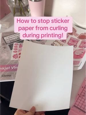 If your sticker paper is curling before you print on it, then here’s a paper hack for you to try! The glossy sticker paper by Koala is very thick, so it tends to curl up and sometimes it prints crooked or my registration marks get smudged. 😣 My prints have been coming out better after doing this trick! It’s a little extra work, but it’ll save you from getting bad prints. #stickerpaper #stickerpaperreview #stickertutorial #stickertok #stickermaking #stickermakingtips #stickershoptiktok #koalapaper #crafttips 